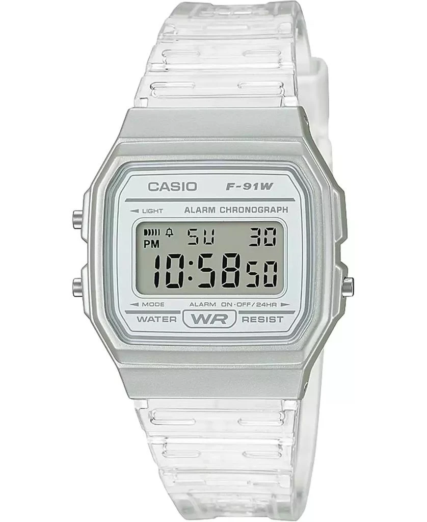 商品Casio|Casio 小方块 半透明果冻 35.2mm F-91WS-7,价格¥234,第1张图片