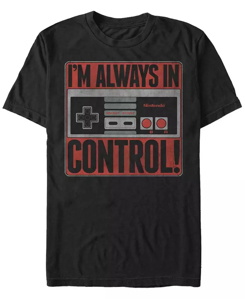 商品Nintendo|Nintendo Men's NES Controller I'M Always In Control Short Sleeve T-Shirt,价格¥186,第1张图片