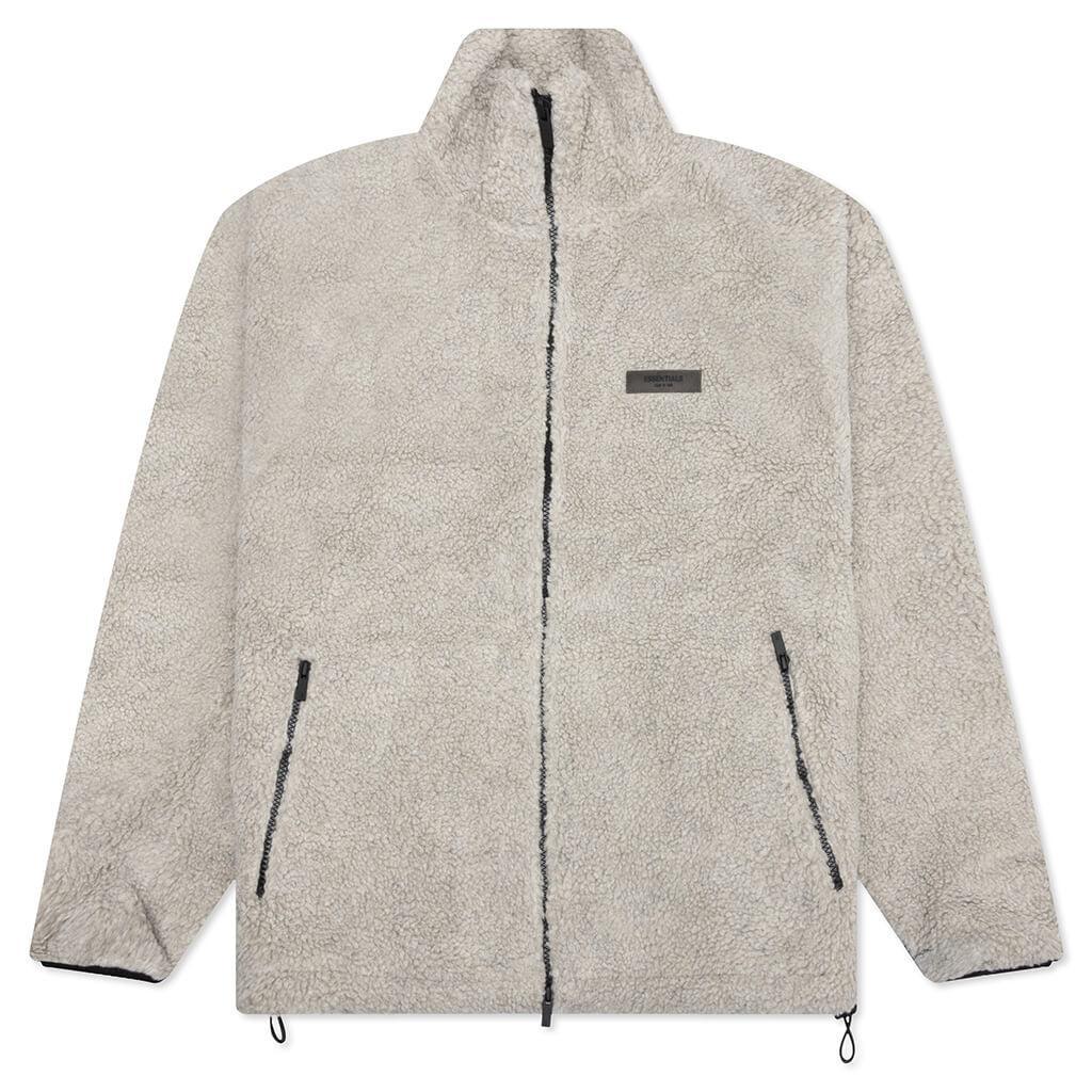 商品Essentials|Fear of God Essentials Polar Fleece Full Zip Jacket - Dark Oatmeal,价格¥1074,第1张图片