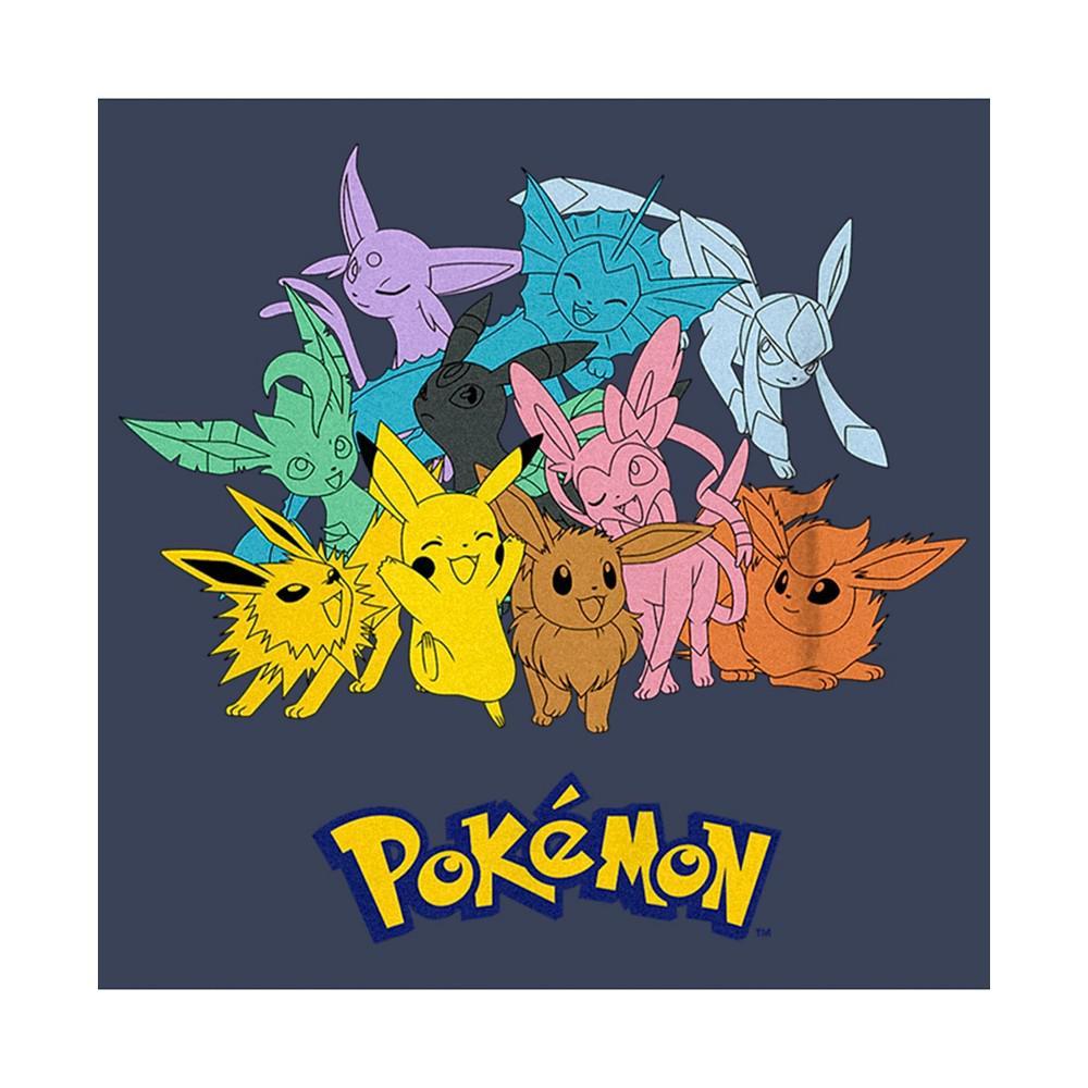 商品Nintendo|Boy's Pokemon Pikachu and Eeveelutions Logo Child T-Shirt,价格¥191,第4张图片详细描述