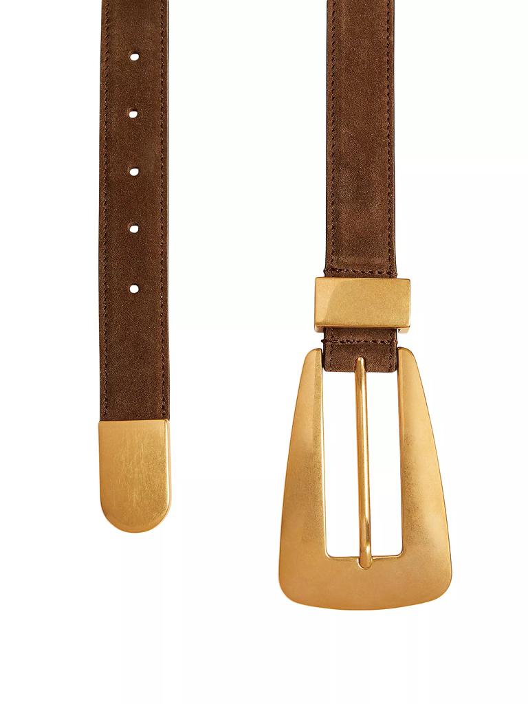 【KHAITE】ルッカベルト ブラックレザーとシルバーバックル Lucca Belt in Black Leather with Silver – KHAITE