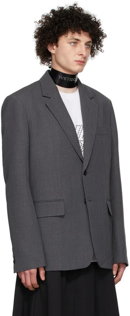 商品We11done|Grey Wool Blazer,价格¥2101,第2张图片详细描述