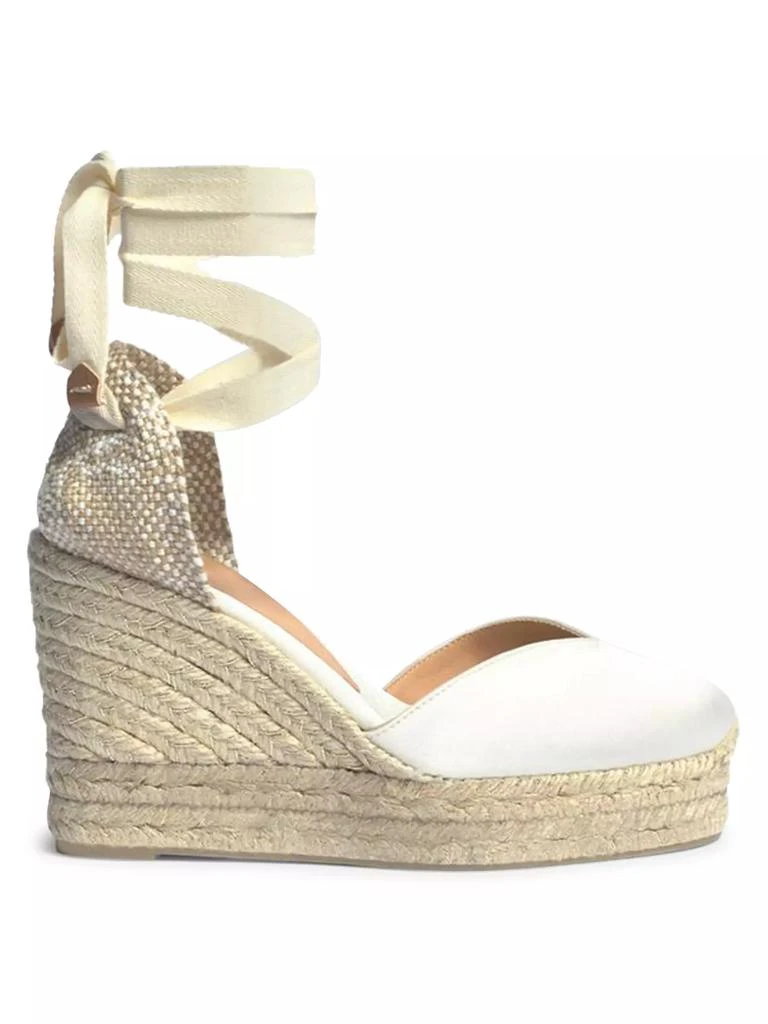 商品CASTAÑER|Chiara Satin Platform Wedge Espadrilles,价格¥1824,第1张图片