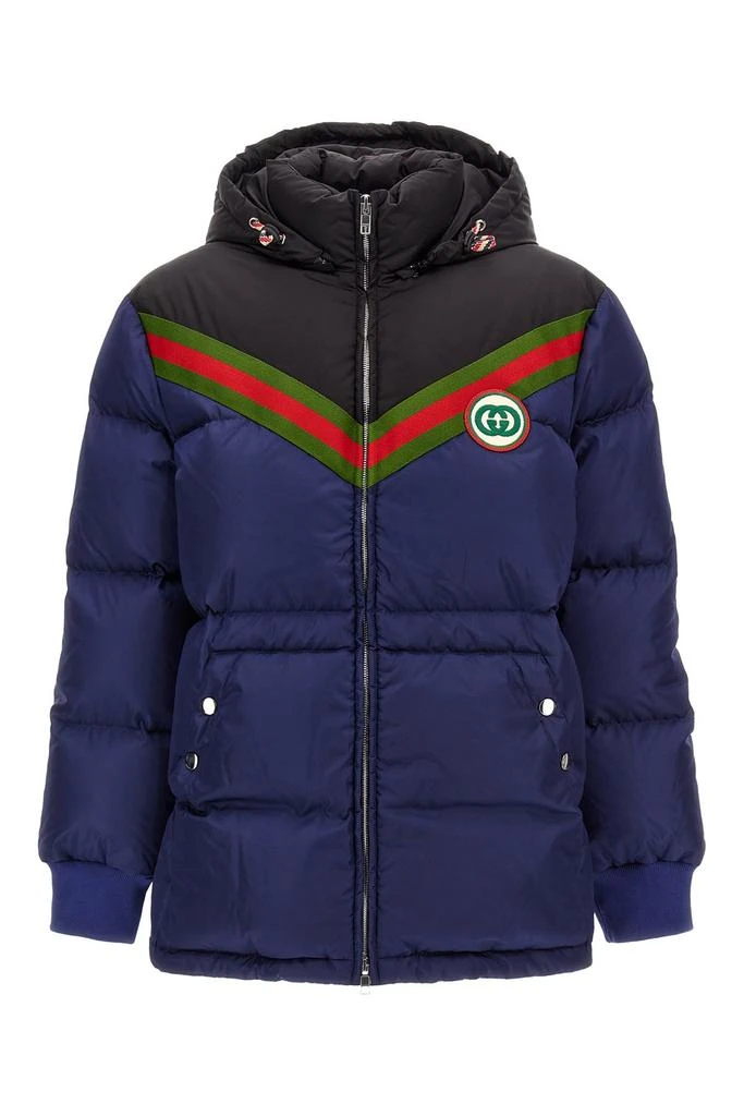 商品Gucci|Gucci Logo-Patch Hooded Padded Coat,价格¥10969,第1张图片