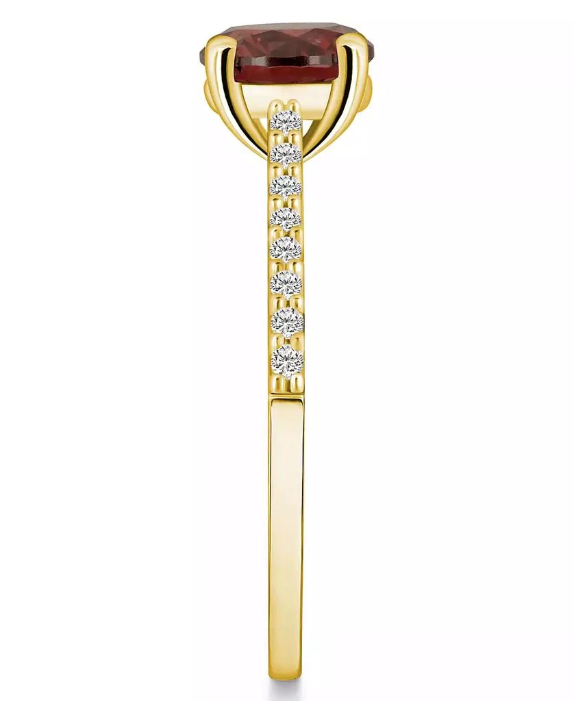 商品Macy's|Garnet (1-5/8 ct. t.w.) and Diamond (1/6 ct. t.w.) Ring in 14K Yellow Gold,价格¥17857,第4张图片详细描述