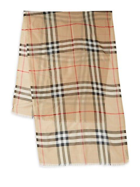 Giant Check Gauze Scarf商品第2张图片规格展示