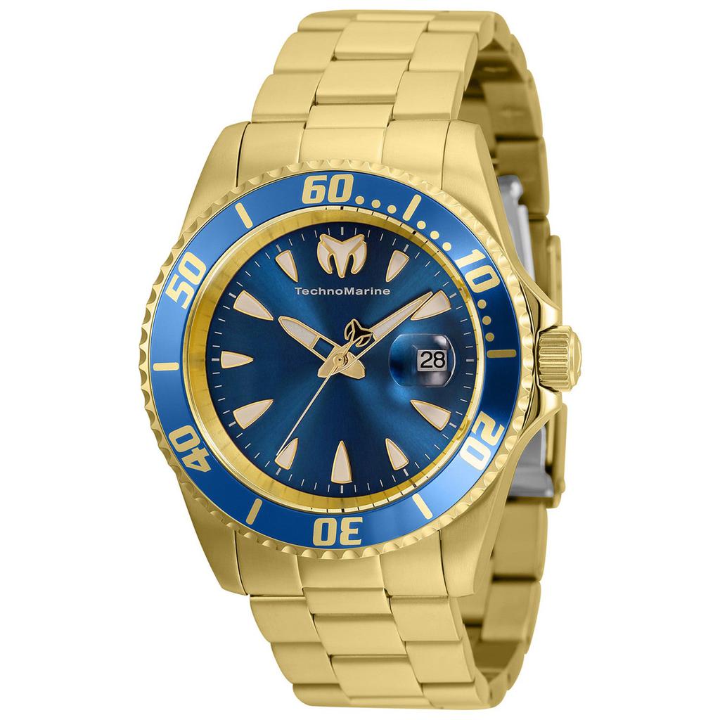 TechnoMarine Men's TM-220102 Sea 42mm Blue Dial Stainless Steel Watch商品第1张图片规格展示