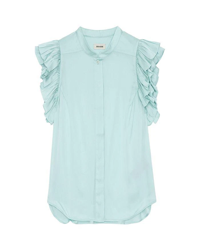 商品Zadig&Voltaire|Tiza Ruffled Sleeve Top,价格¥1414,第4张图片详细描述