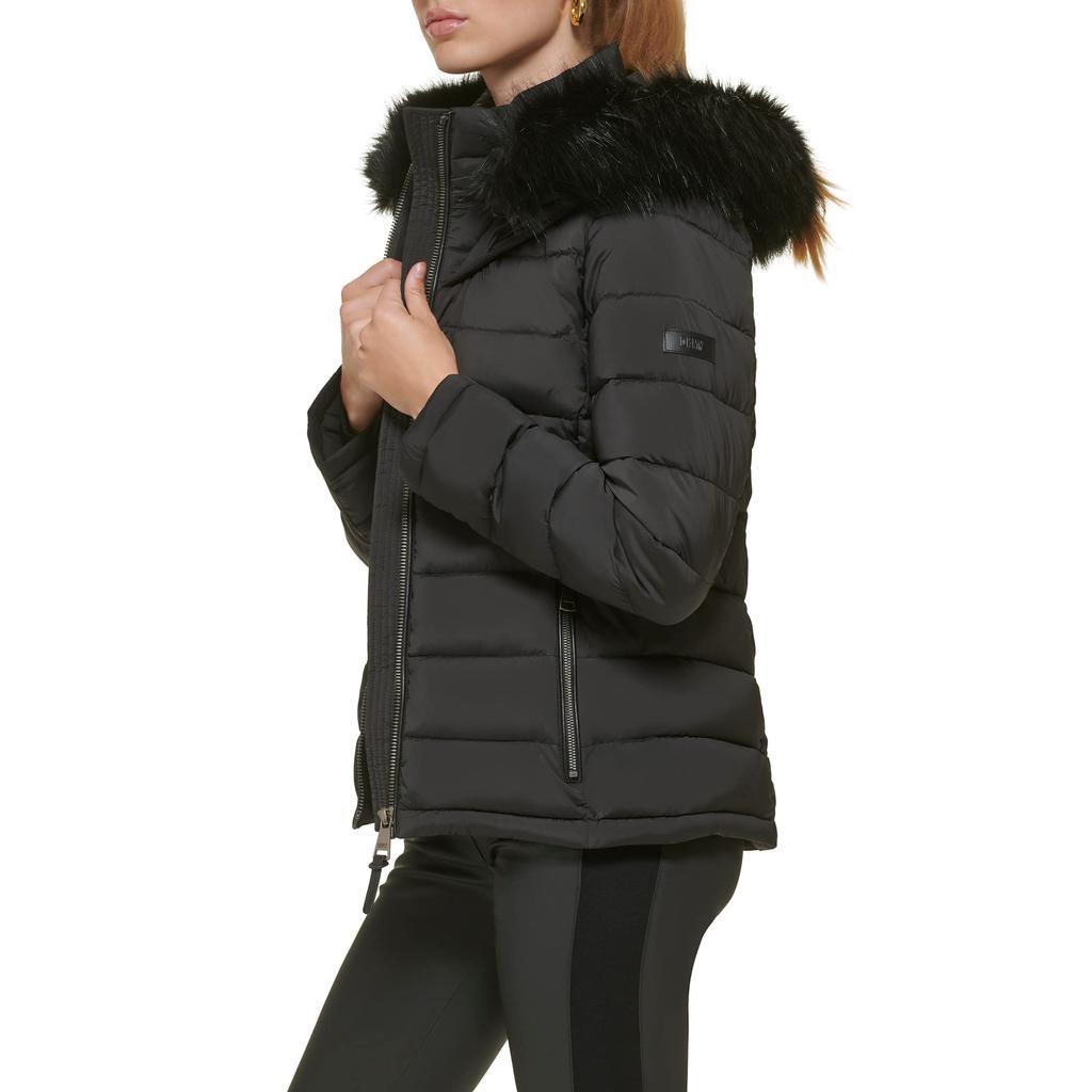 商品DKNY|Faux Fur Trim Hooded Puffer,价格¥2127,第4张图片详细描述