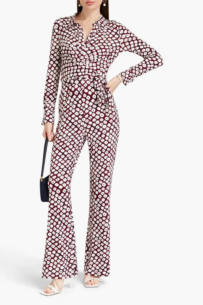 商品Diane von Furstenberg|Michelle wrap-effect printed jersey jumpsuit,价格¥1587,第2张图片详细描述