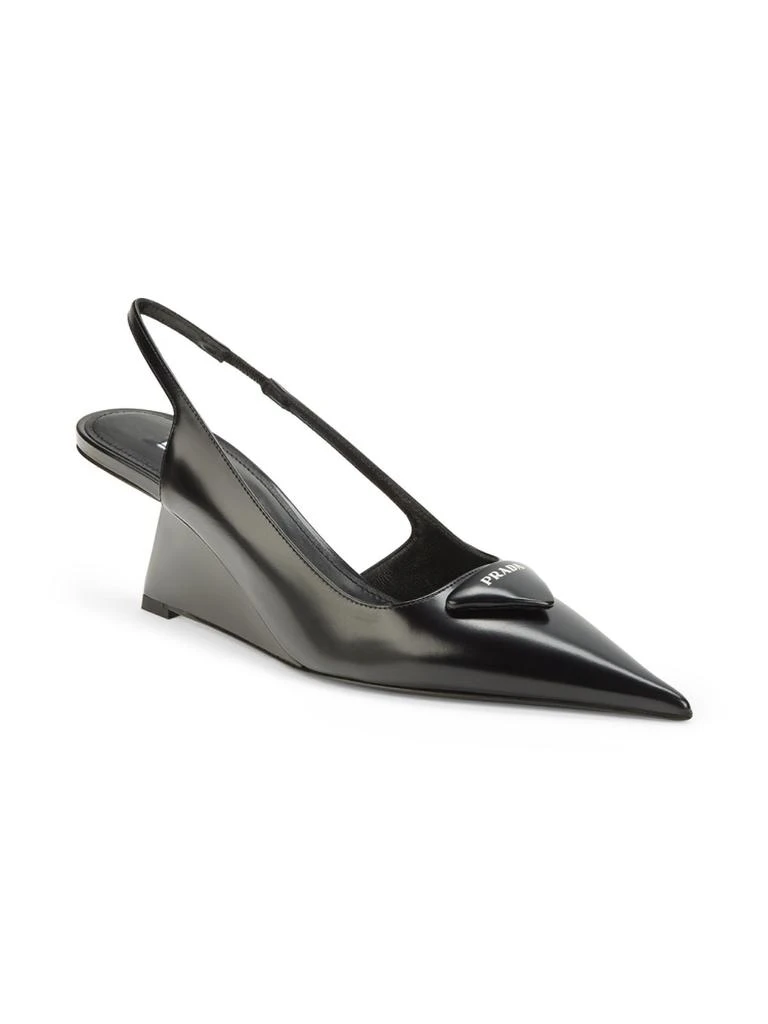 商品Prada|Leather Slingback Pumps,价格¥7976,第2张图片详细描述