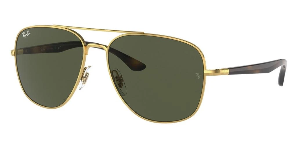 商品Ray-Ban|Green Aviator Unisex Sunglasses RB3683 001/31 56,价格¥712,第1张图片