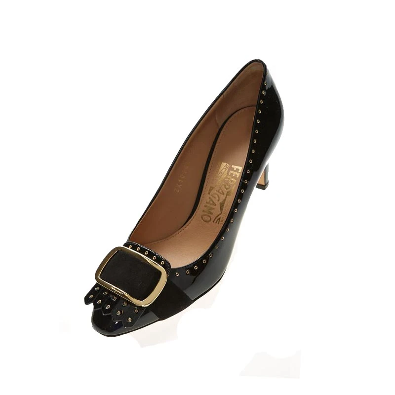 商品Salvatore Ferragamo|SALVATORE FERRAGAMO 黑色女士高跟鞋 0619228,价格¥2913,第1张图片