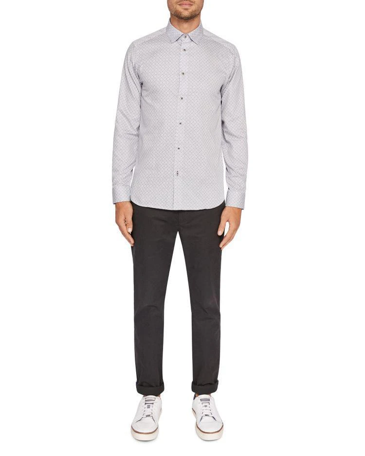 商品Ted Baker London|Ted Baker Larosh Rectangle Print Regular Fit Button-Down Shirt,价格¥571,第4张图片详细描述