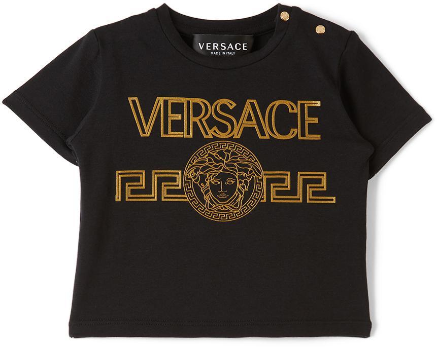 商品Versace|Baby Black Medusa Greca T-Shirt,价格¥1046,第1张图片