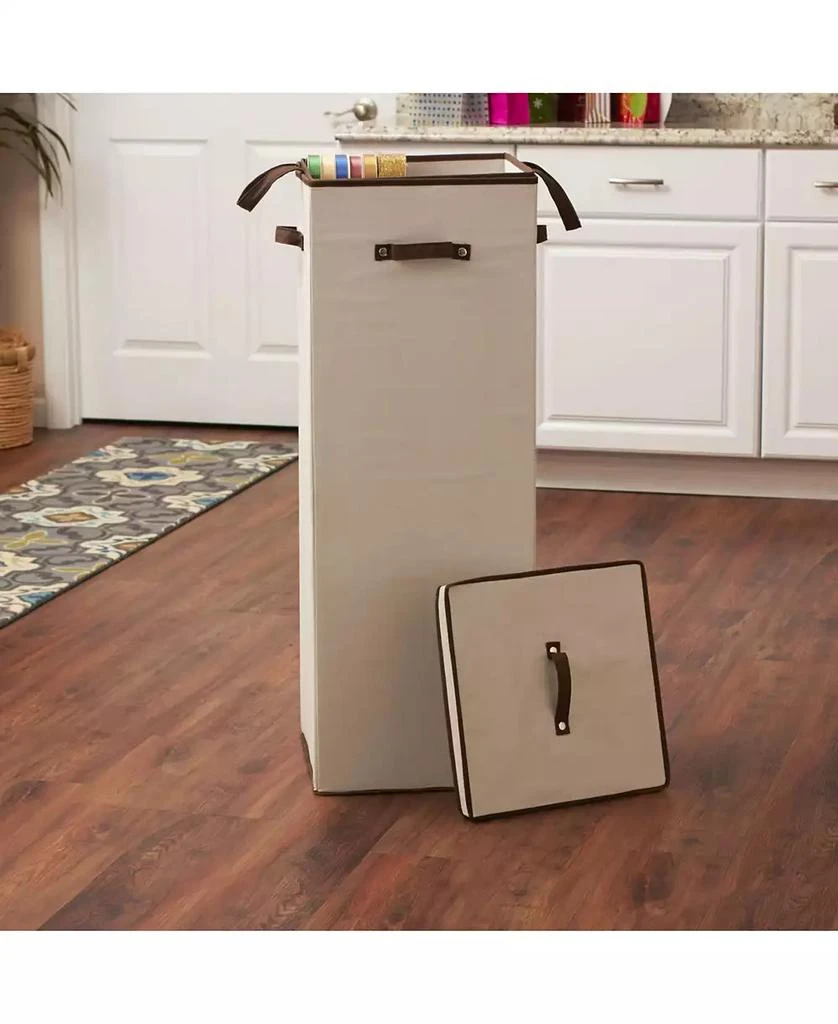 Household Essential Tall Wrapping Paper Organizer Storage Box with Lift-Out Ribbon Tray 商品