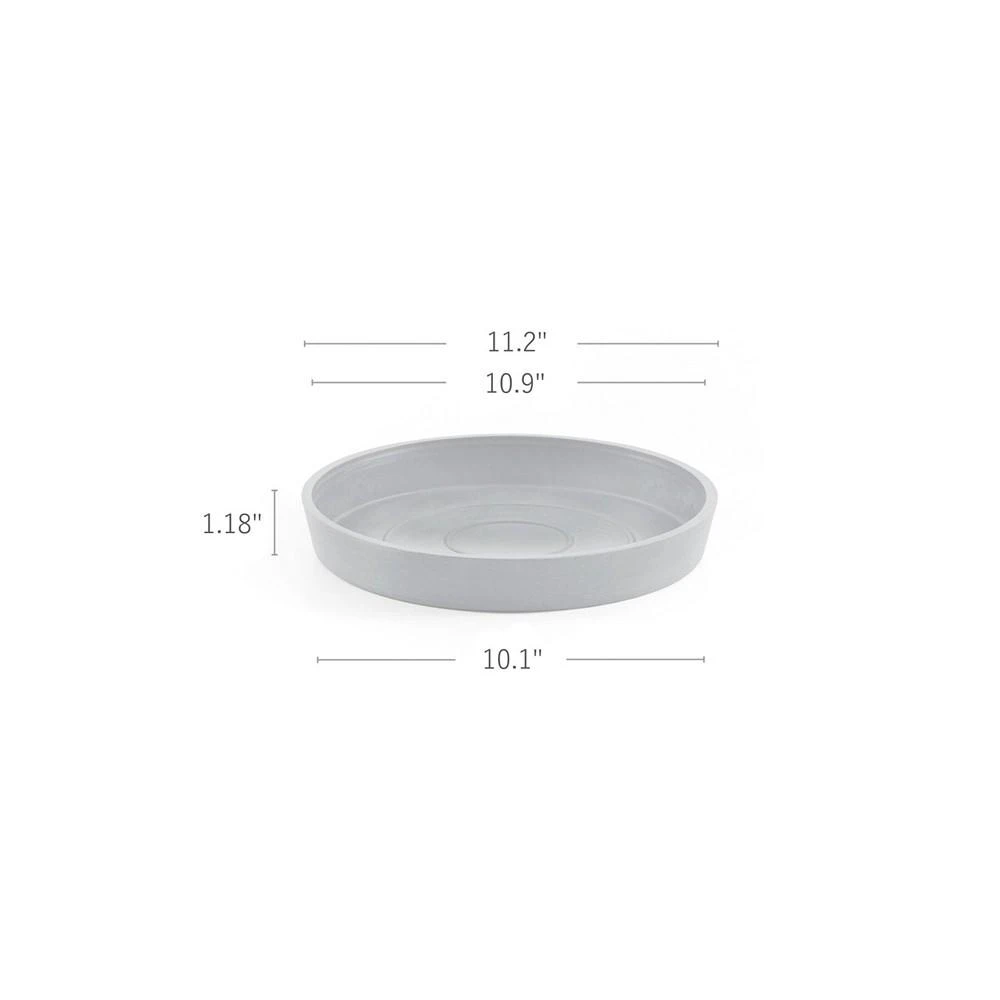 商品ECOPOTS|Round Plastic Flower Pot Saucer, Dark Grey, 11",价格¥117,第3张图片详细描述