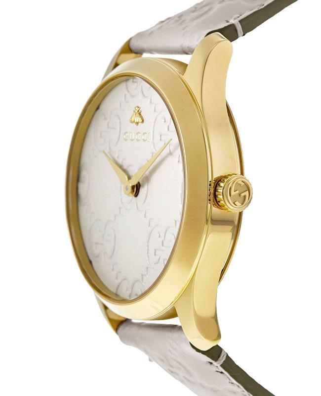 商品Gucci|Gucci G-Timeless White Dial White Leather Strap Men's Watch YA1264033A,价格¥6074,第5张图片详细描述