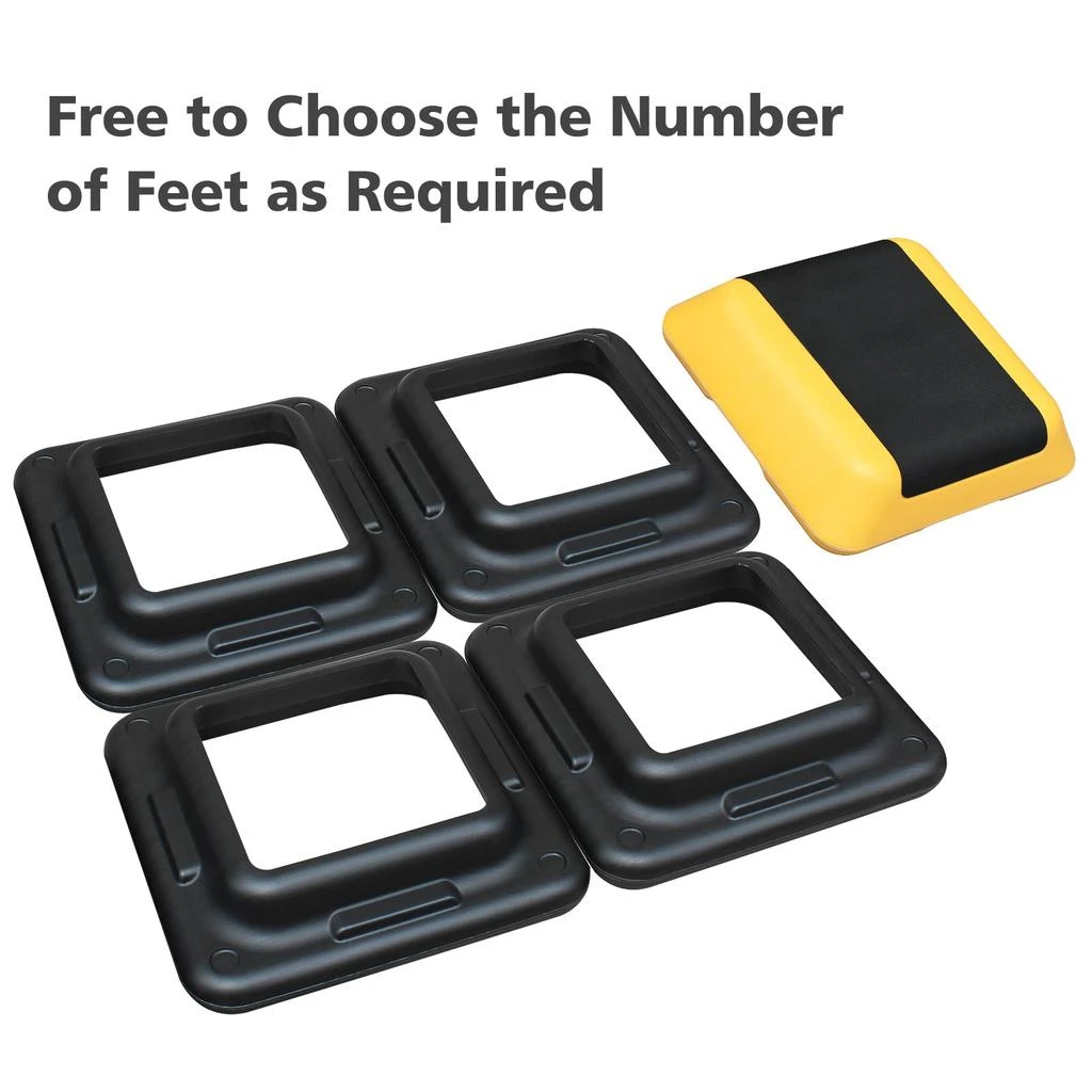 商品Streamdale Furniture|Streamdale Height-Adjustable Step Aerobics Platform Fitness Equipment Stepper Trainer Exercise Step Platform with 4 Riser Yellow,价格¥797,第4张图片详细描述