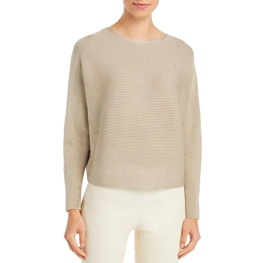 商品Tahari|T Tahari Womens Metallic Ribbed Knit Pullover Sweater,价格¥146,第1张图片