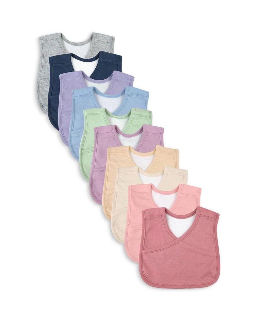 商品Honest Baby|Unisex 4 in 1 Reversible Bibs, Pack of 10 - Baby,价格¥376,第1张图片
