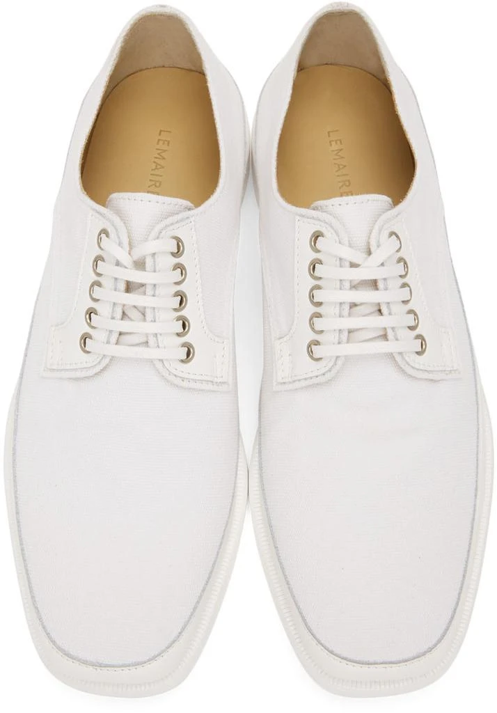 商品Lemaire|White Canvas Derbys,价格¥2110,第5张图片详细描述