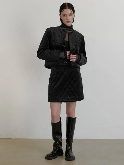 商品Atelier Nain|Velvet quilted setup padded jacket,价格¥1458,第4张图片详细描述