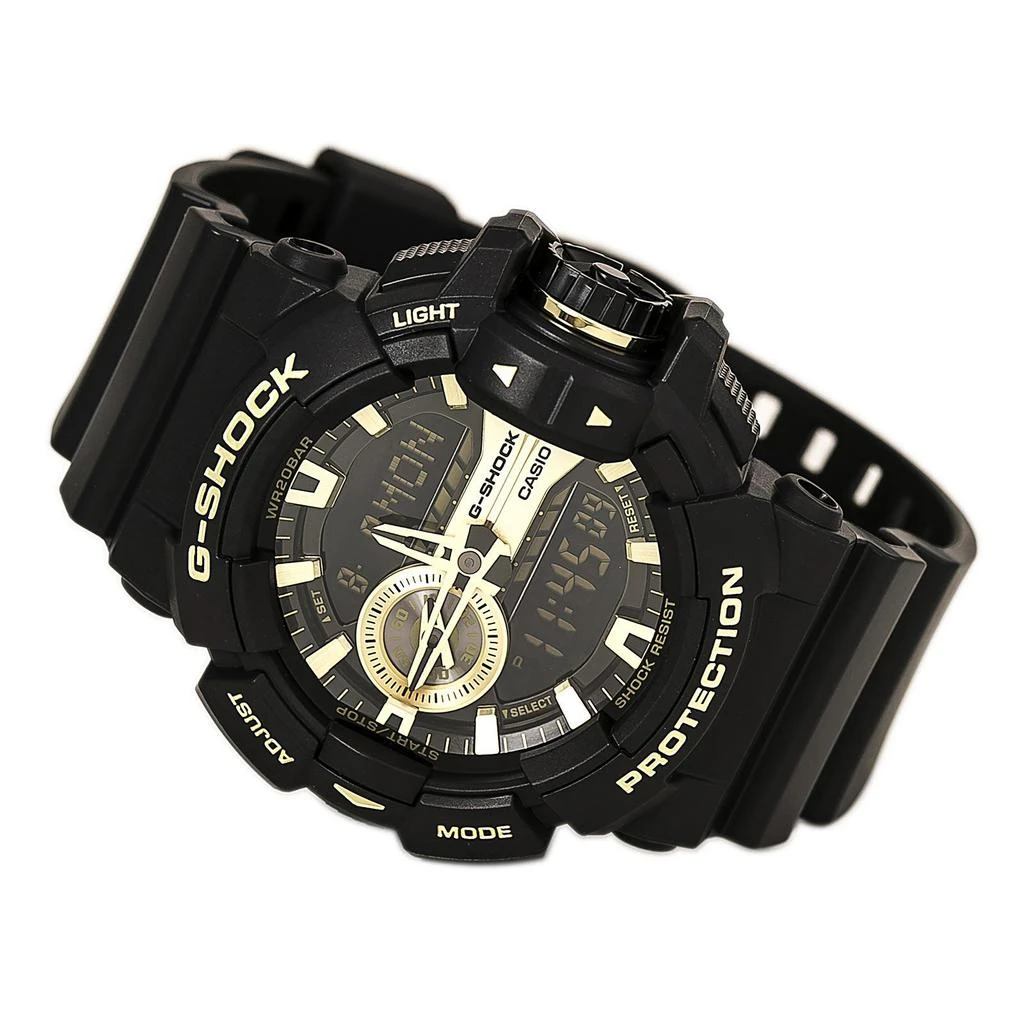 商品Casio|Casio Men's Alarm Watch - G-Shock Dive Ana-Digital Black & Gold Dial | GA400GB-1A9,价格¥757,第2张图片详细描述