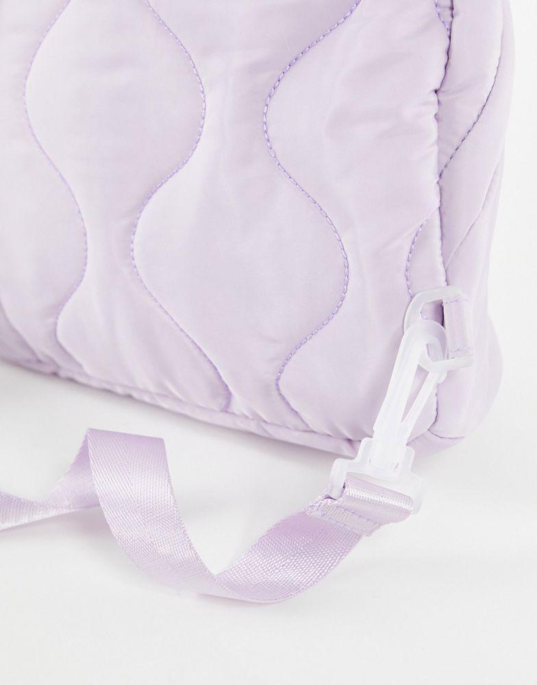 商品Topshop|Topshop one strap nylon backpack in lilac,价格¥152,第5张图片详细描述
