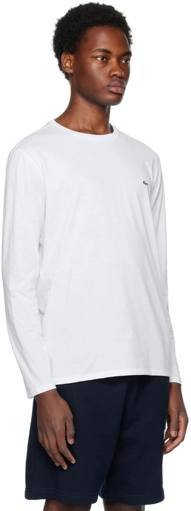 商品Lacoste|White Crewneck Long Sleeve T-Shirt,价格¥368,第2张图片详细描述