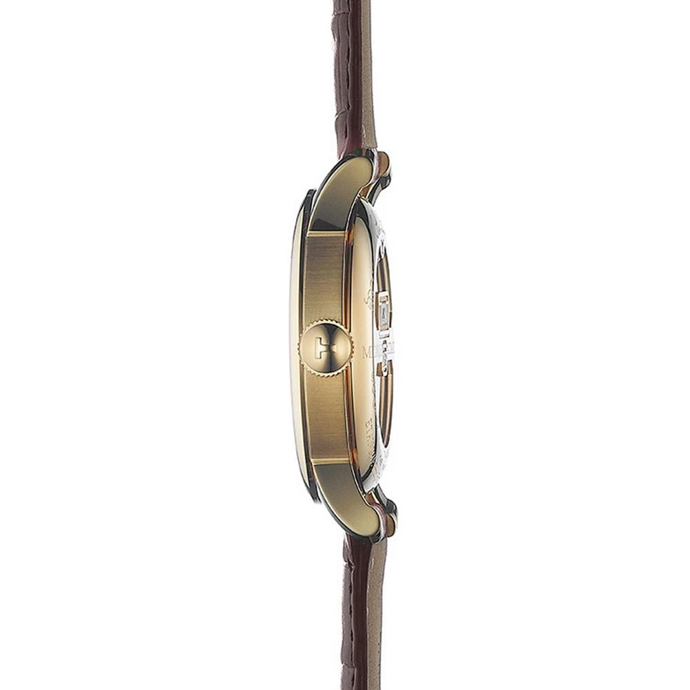 商品Tissot|Men's Swiss Automatic Le Locle Brown Leather Strap Watch 40mm,价格¥5153,第3张图片详细描述