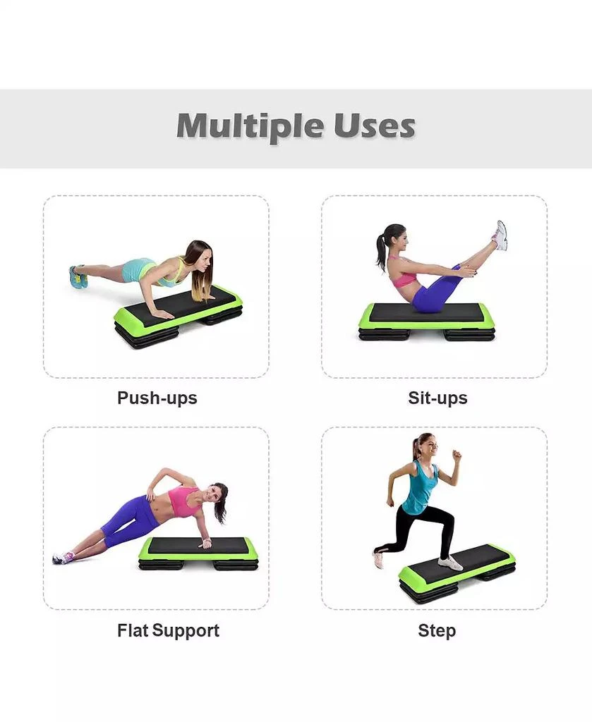 Fitness Aerobic Step Cardio Adjust 4'' - 6'' - 8'' 商品