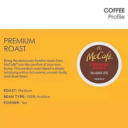 商品McCafe|McCafe Premium Medium Roast K-Cup Coffee Pods, 94 ct.,价格¥332,第4张图片详细描述