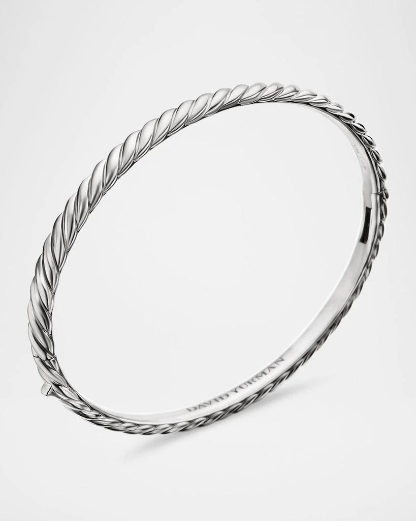商品David Yurman|Sculpted Cable Bracelet in 18K White Gold, 4.5mm,价格¥42466,第3张图片详细描述
