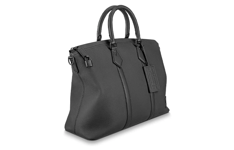 商品[国内直发] Louis Vuitton|SAC LOCK IT系列 Logo徽标 粒面小牛皮 托特包Tote包购物袋单肩手提包 常规 男款 黑色,价格¥29428,第3张图片详细描述