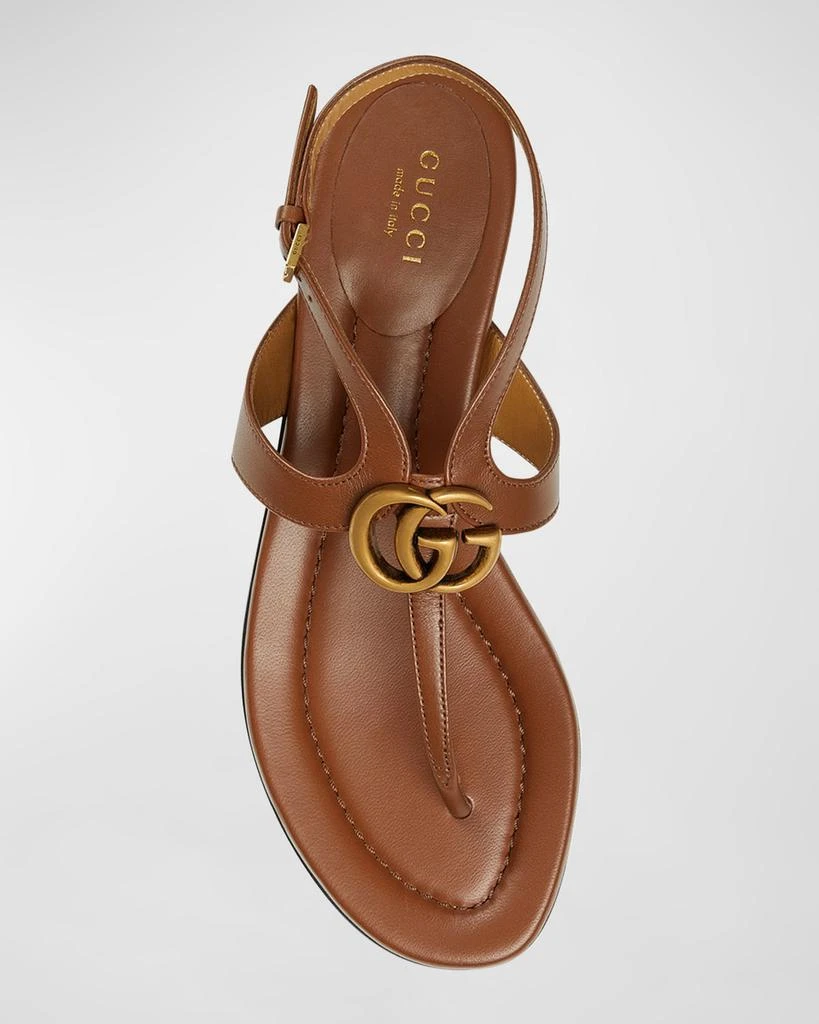 商品Gucci|Double G Marmont Leather Thong Sandals,价格¥6473,第4张图片详细描述