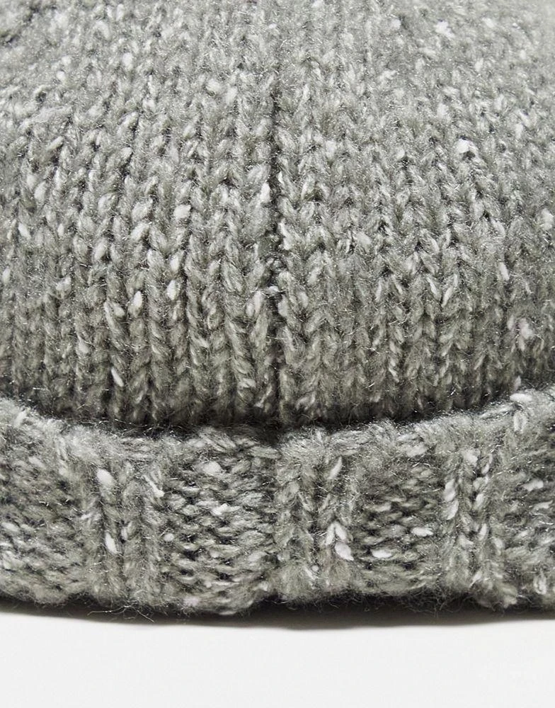 商品COLLUSION|COLLUSION Unisex knitted cap with tassels in grey,价格¥156,第4张图片详细描述