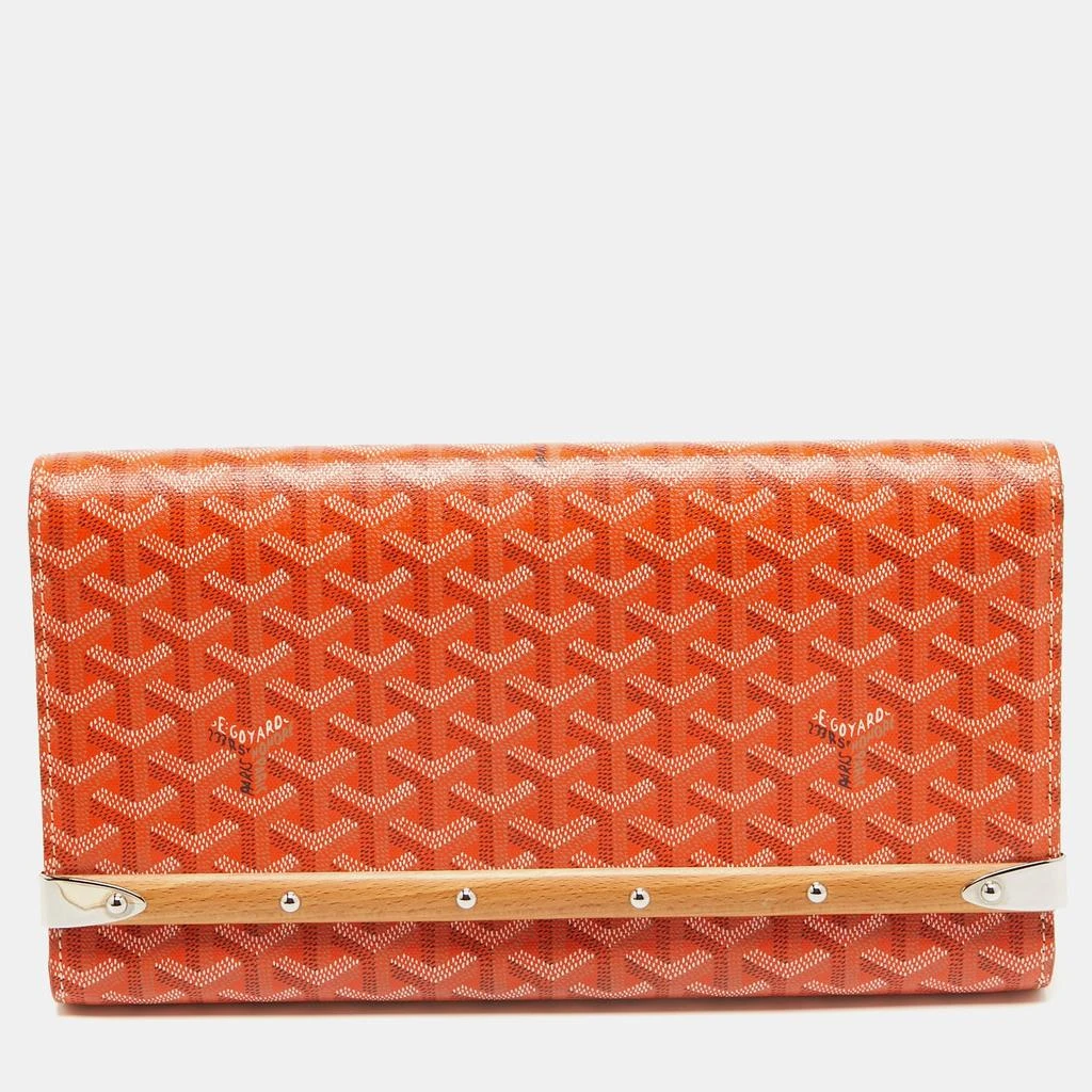商品[二手商品] Goyard|Orange ine Coated Canvas Monte Carlo Bois Clutch,价格¥25878,第1张图片