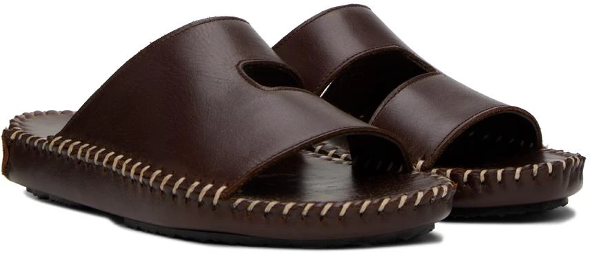 商品Hereu|Brown Torniol Flat Sandals,价格¥1040,第4张图片详细描述