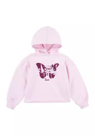 Girls 4-6x Pink Hooded Pullover商品第1张图片规格展示
