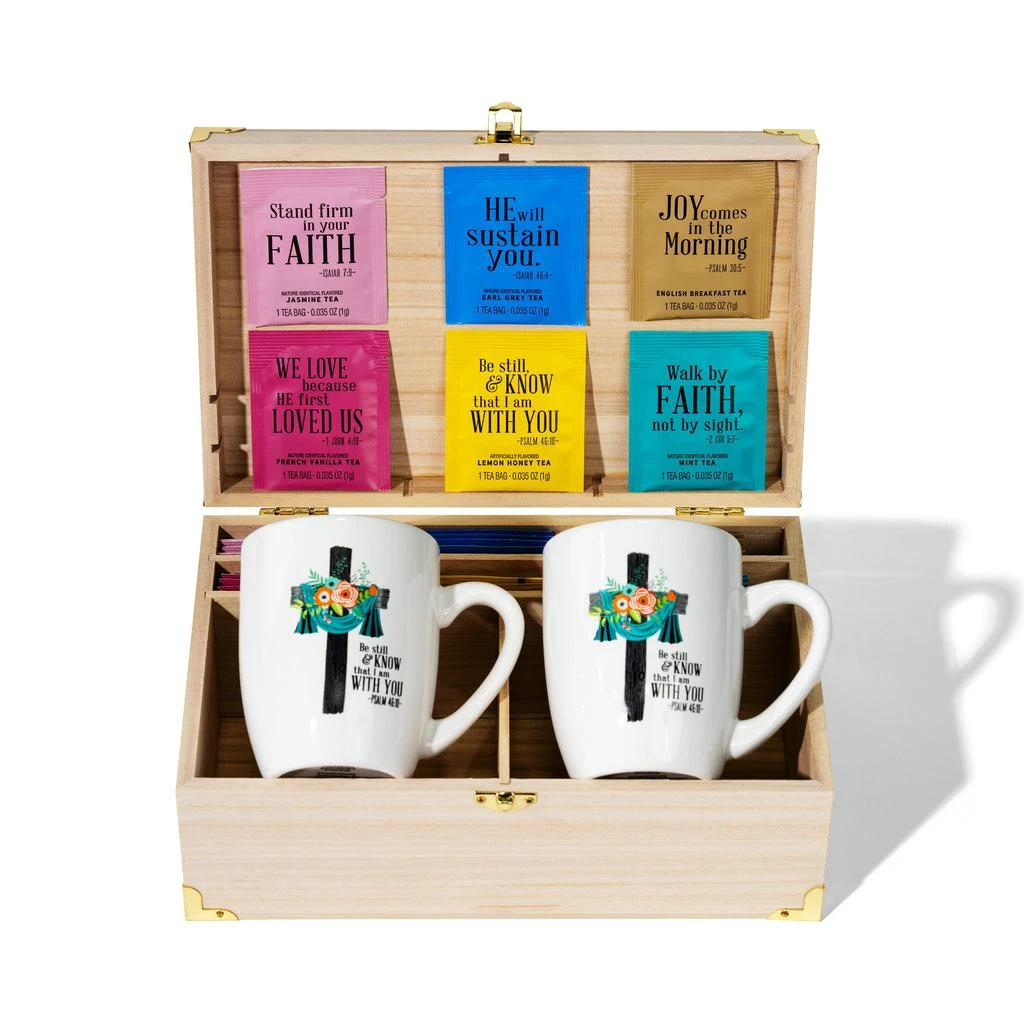 商品Thoughtfully|Gourmet, Christian Prayer Tea Gift Set, Includes 30 Teas & 2 Mugs,价格¥358,第2张图片详细描述