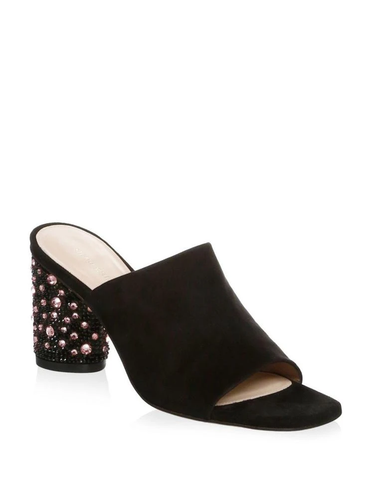 商品Stuart Weitzman|Stuart Weitzman - Glitsy Suede Mules,价格¥1793,第1张图片