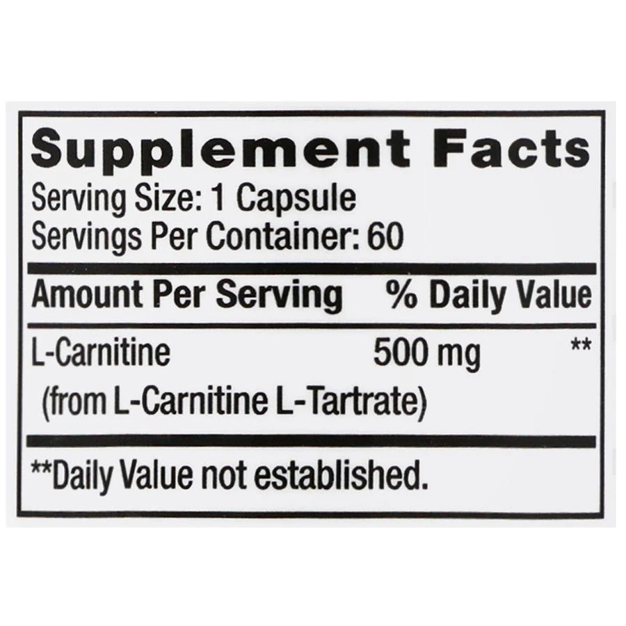 商品Walgreens Free & Pure|L-Carnitine 500 mg Capsules,价格¥147,第5张图片详细描述