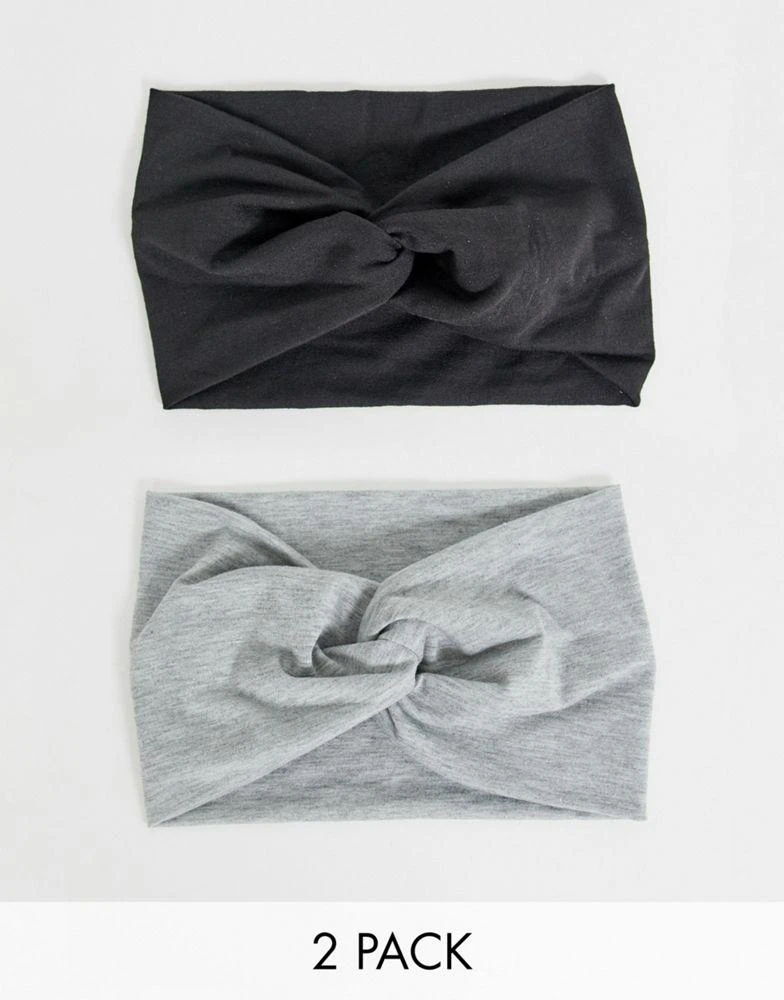 商品ASOS|ASOS DESIGN pack of 2 twist front headbands,价格¥52,第1张图片