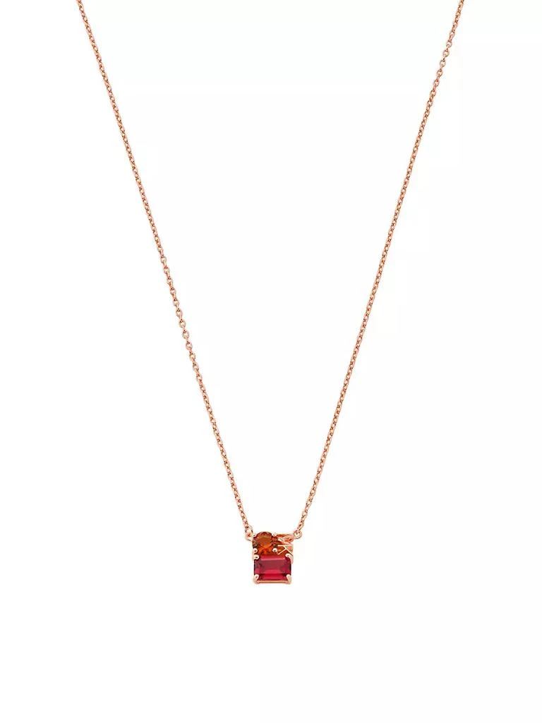 商品Michael Kors|​14K Rose Gold-Plated &amp; Cubic Zirconia Pendant Necklace,价格¥713,第1张图片