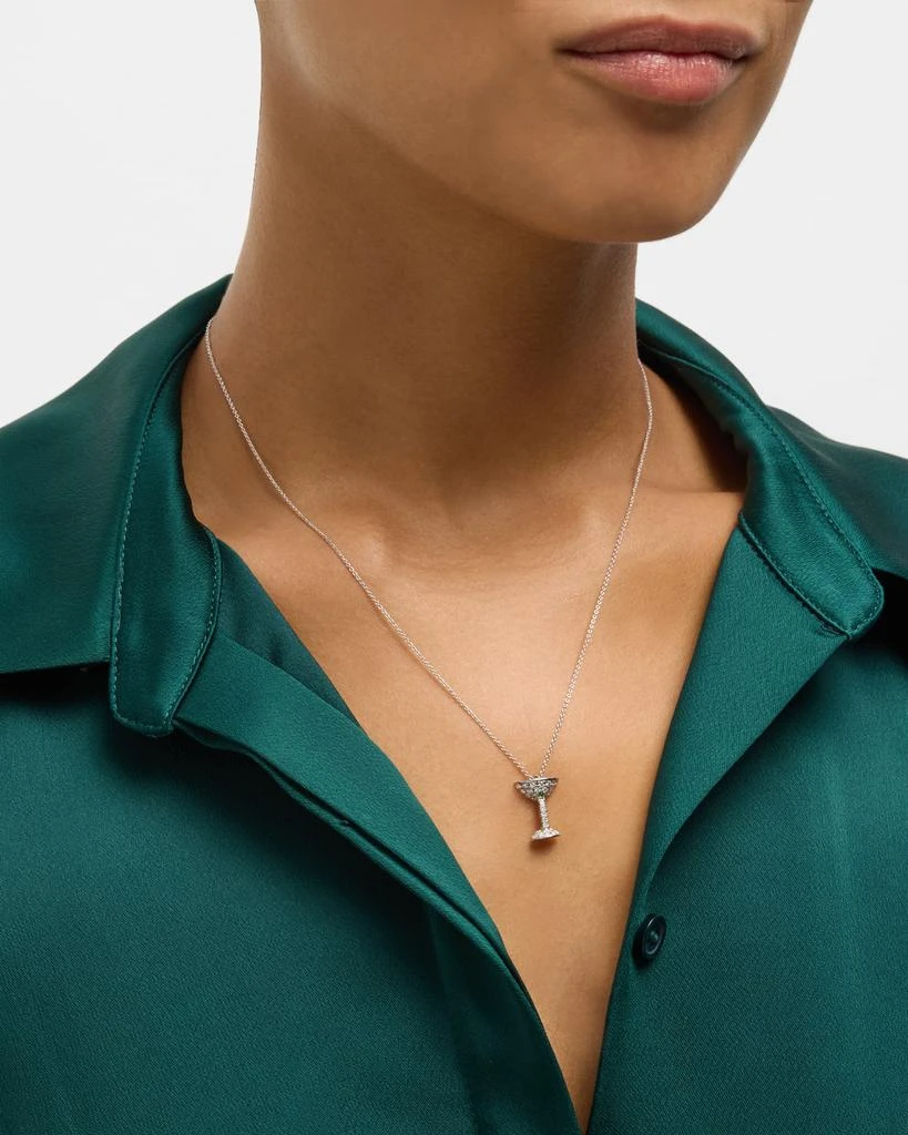 商品Roberto Coin|18K White Gold Martini Glass Glass Pendant Necklace,价格¥17598,第3张图片详细描述