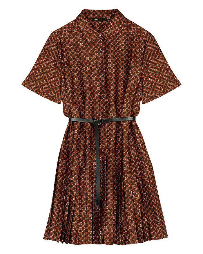 商品Maje|Rablic Pleated Shirt Dress,价格¥1702,第5张图片详细描述