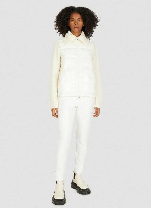 商品Moncler|Quilted Zip Knit Jacket in Cream,价格¥7162,第2张图片详细描述