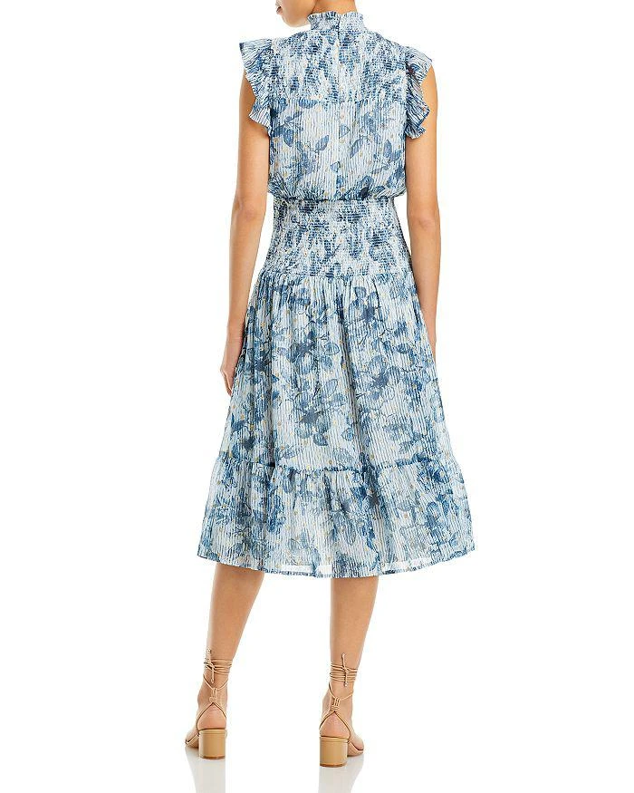 商品AQUA|Floral Print Smocked Midi Dress - 100% Exclusive,价格¥214,第4张图片详细描述