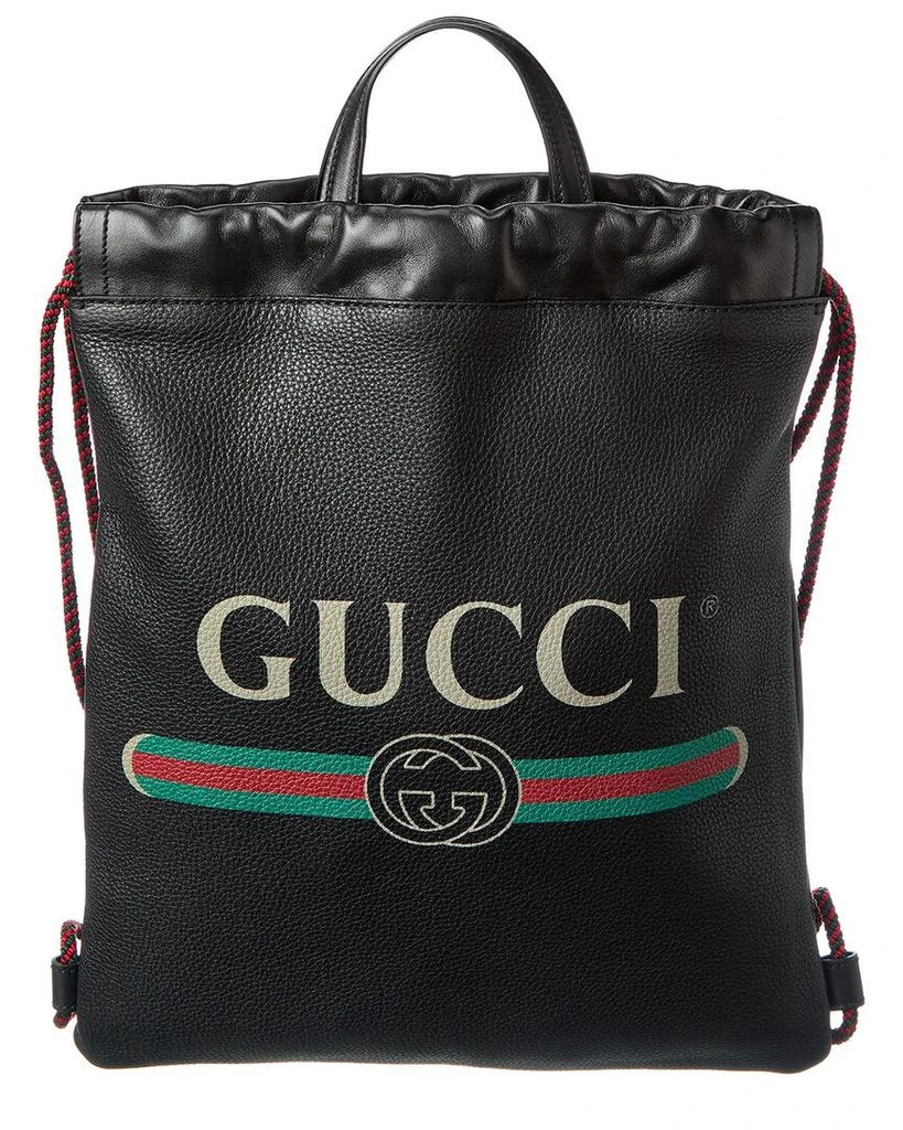 商品Gucci|Gucci Drawstring Leather Backpack,价格¥7641,第1张图片